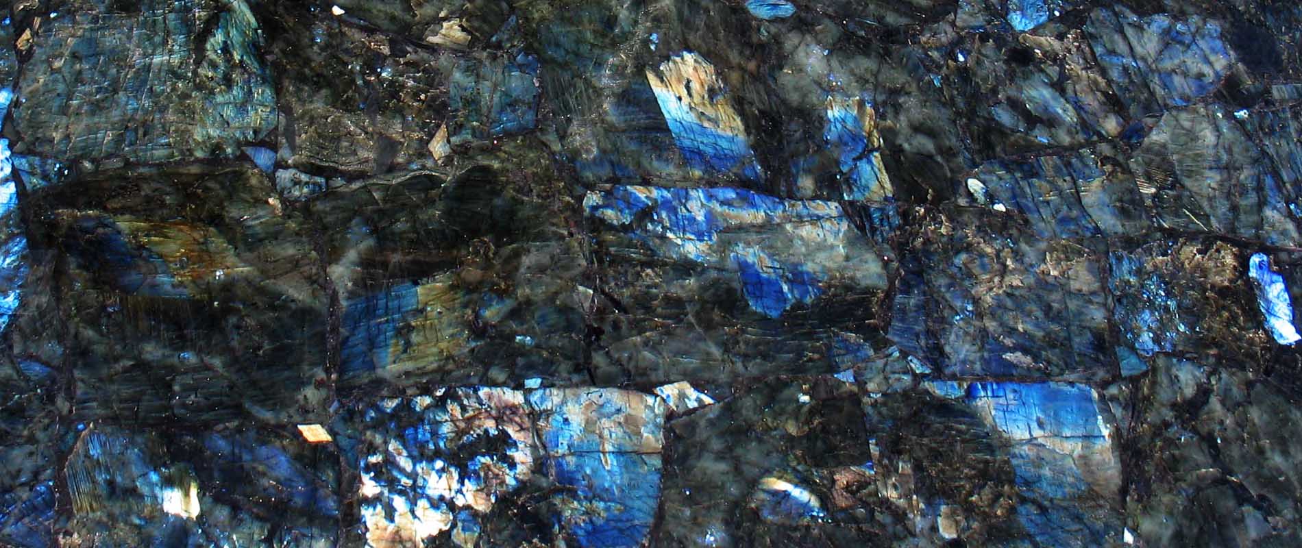 LABRADORITE SLAB - ELECTRIC MIDNIGHT - BLUE GRANITE SURFACE